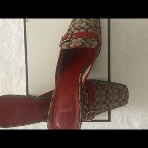 Authentic Coach Slide On Heels